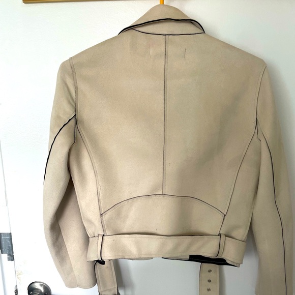 Biker jacket size S cream colour - Picture 2 of 2